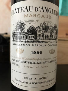 Chateau d'Angludet, Margaux 1986
